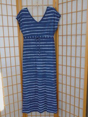 Moonshade Maxi Dress Brushed Stripes Moonlight